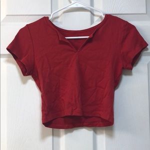 Brandy Melville Red Crop Top